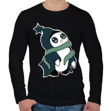 PRINTFASHION pingvin_kék - Férfi hosszú ujjú póló - Fekete férfi póló