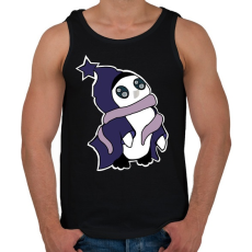 PRINTFASHION pingvin_lila - Férfi atléta - Fekete