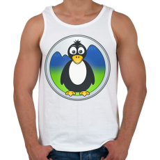 PRINTFASHION Pingvin logó  - Férfi atléta - Fehér