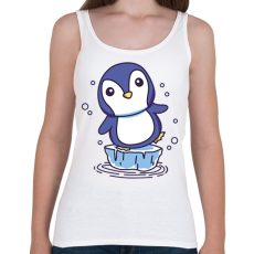 PRINTFASHION Pingvin - Női atléta - Fehér