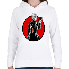 PRINTFASHION Pinhead - Női kapucnis pulóver - Fehér