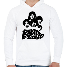 PRINTFASHION pink floyd bw - Férfi kapucnis pulóver - Fehér férfi pulóver, kardigán