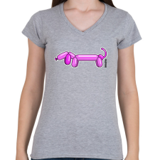 PRINTFASHION Pink lufitacskó - Női V-nyakú póló - Sport szürke női póló