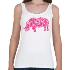 PRINTFASHION Pink orrszarvú - Női atléta - Fehér