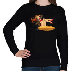 PRINTFASHION Pinup Bullet - Női pulóver - Fekete