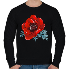 PRINTFASHION pipacs - Férfi pulóver - Fekete