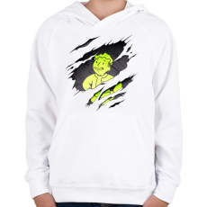 PRINTFASHION Pipboy - Gyerek kapucnis pulóver - Fehér