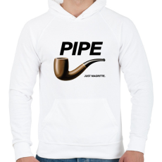 PRINTFASHION Pipe- Nike - Férfi kapucnis pulóver - Fehér