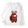 PRINTFASHION Piros among us karácsonyi égőkkel - Sportzsák, Tornazsák - Fehér