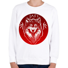 PRINTFASHION piros farkas - Gyerek pulóver - Fehér gyerek pulóver, kardigán
