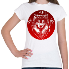 PRINTFASHION piros farkas - Női póló - Fehér női póló