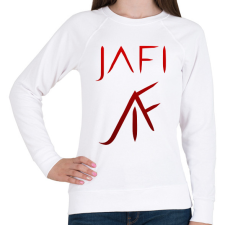 PRINTFASHION piros jafi - Női pulóver - Fehér női pulóver, kardigán