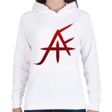 PRINTFASHION piros jafi szimbólum - Női kapucnis pulóver - Fehér női pulóver, kardigán