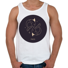 PRINTFASHION Pisces - Halak - Férfi atléta - Fehér atléta, trikó