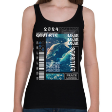 PRINTFASHION Pisces - Streetwear style - Női atléta - Fekete