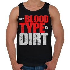 PRINTFASHION Piszkos Vércsoport - Férfi atléta - Fekete