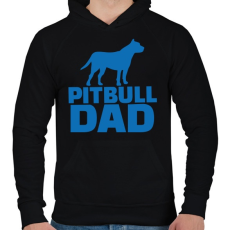 PRINTFASHION Pitbull apa - Férfi kapucnis pulóver - Fekete