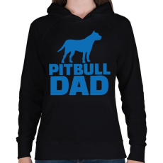 PRINTFASHION Pitbull apa - Női kapucnis pulóver - Fekete