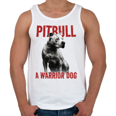 PRINTFASHION Pitbull - Férfi atléta - Fehér