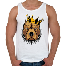 PRINTFASHION Pitbull király - Férfi atléta - Fehér atléta, trikó