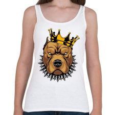 PRINTFASHION Pitbull király - Női atléta - Fehér női trikó