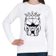 PRINTFASHION Pitbull király - Női pulóver - Fehér női pulóver, kardigán