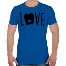 PRINTFASHION Pitbull love - Férfi póló - Királykék férfi póló