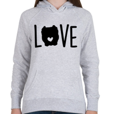 PRINTFASHION Pitbull love - Női kapucnis pulóver - Sport szürke