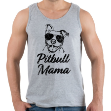 PRINTFASHION Pitbull mama - Férfi atléta - Sport szürke atléta, trikó