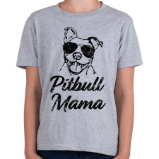 PRINTFASHION Pitbull mama - Gyerek póló - Sport szürke gyerek póló
