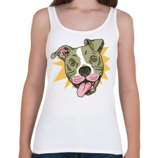 PRINTFASHION Pitbull - Női atléta - Fehér női trikó