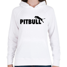 PRINTFASHION Pitbull paródia - Női kapucnis pulóver - Fehér