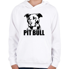 PRINTFASHION pitbull-png-273352 - Gyerek kapucnis pulóver - Fehér gyerek pulóver, kardigán