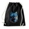 PRINTFASHION Pitbull robot - Sportzsák, Tornazsák - Fekete
