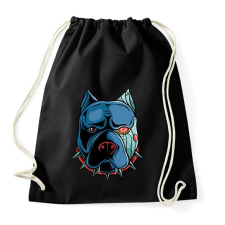 PRINTFASHION Pitbull robot - Sportzsák, Tornazsák - Fekete tornazsák