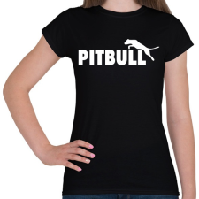 PRINTFASHION Pitbull sport - Női póló - Fekete női póló