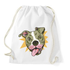 PRINTFASHION Pitbull - Sportzsák, Tornazsák - Fehér tornazsák
