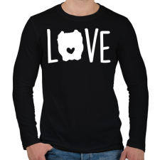 PRINTFASHION Pitbull szerelem - Férfi hosszú ujjú póló - Fekete férfi póló