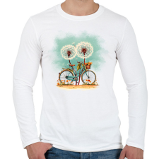 PRINTFASHION Pittypang biciklis - Férfi hosszú ujjú póló - Fehér férfi póló