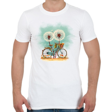 PRINTFASHION Pittypang biciklis - Férfi póló - Fehér férfi póló
