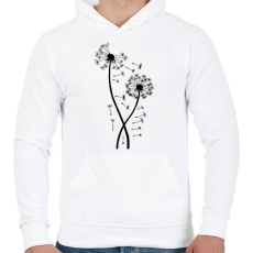 PRINTFASHION Pitypang  - Férfi kapucnis pulóver - Fehér