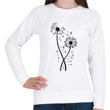 PRINTFASHION Pitypang  - Női pulóver - Fehér női pulóver, kardigán