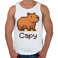 PRINTFASHION Pixel capy - Férfi atléta - Fehér