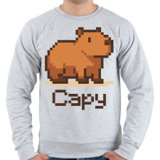 PRINTFASHION Pixel capy - Férfi pulóver - Sport szürke férfi pulóver, kardigán