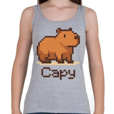 PRINTFASHION Pixel capy - Női atléta - Sport szürke