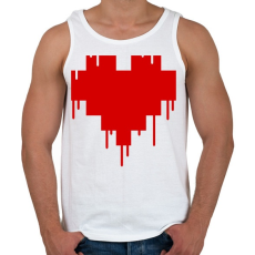 PRINTFASHION Pixel love - Férfi atléta - Fehér