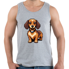 PRINTFASHION pixel tacskó #2 - Férfi atléta - Sport szürke