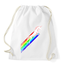 PRINTFASHION Pixel unicorn - Sportzsák, Tornazsák - Fehér tornazsák