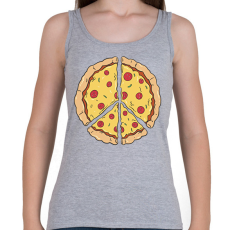 PRINTFASHION Pizza béke - Női atléta - Sport szürke