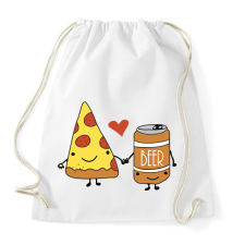 PRINTFASHION Pizza és sör - Sportzsák, Tornazsák - Fehér tornazsák